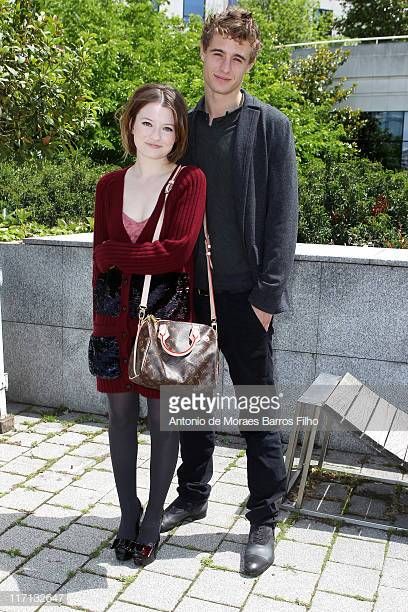 Emily Browning and Max Irons attend the Louis Vuitton Menswear...