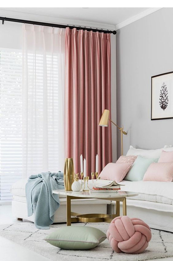 Cotton Luster Velvet Curtain Dusty Blush Pink Velvet Curtains