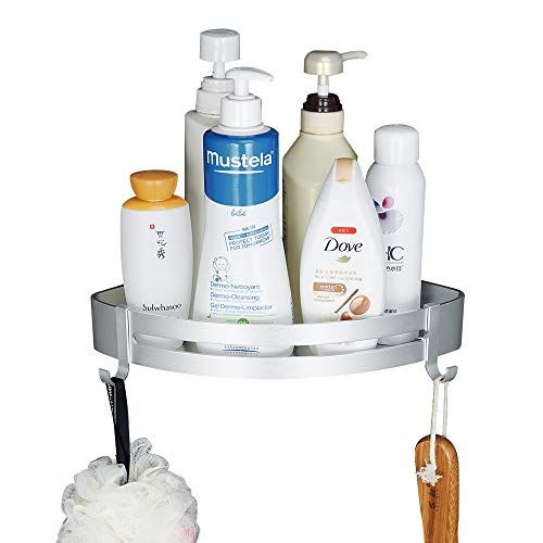 Gricol Shower Corner Shelf No Drilling Space Aluminum Wall Mounted Self Adhesive Organiser Shower Caddy Basket for Bathroom Gricol Shower Corner Shelf No Drilling Space Aluminum Wall Mounted Self Adhesive Organiser Shower Caddy Basket for Bathroom