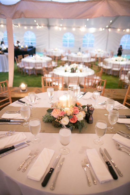 20 Examples Of Flowers On Round Tables For The Wedding Image 6 Burlap Decorations Table Runners Burlap Wedding Decorations, Round Wedding Table Decorations