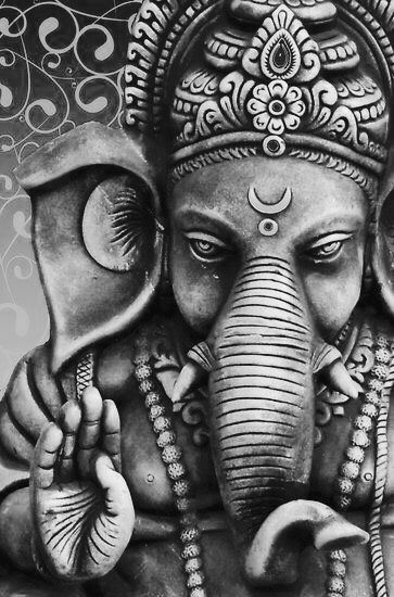 Black and white ganesha