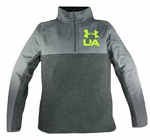 Under Armour Boys ColdGear Pullover Loose Fit Fleece Lined Logo Hoodie Sweatshirt
