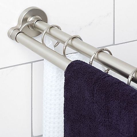 Straight Double Shower Curtain Rod Double Shower Curtain Rod