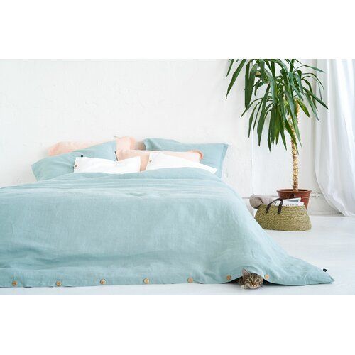 Jarrow Linen Duvet Cover Set Ebern Designs Size Double 4 6 Sets Covers - Green Linen Bedding Uk Jarrow Linen Duvet Cover Set Ebern Designs Size Double 4 6 Sets Covers - Green Linen Bedding Uk