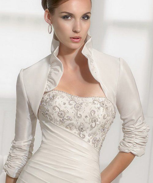 Silk bolero jacket clearance wedding