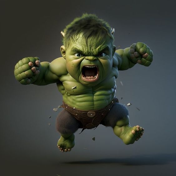 Topher Welsh on Instagram: "Baby Hulk smash... adorableness! Marvel Baby Hulk AI artwork using midjourney. This cute and playful take on the green giant features his signature torn pants and those huge fists... umm what...? . tophmagoph.bigcartel.com . #marvelbabies #marvel #avengers #aiart #midjourney #midjourneyv4 #stablediffusion #pixar #chatgptwrotethis #chatgpt #ai #dalle2 #midjourneyart #midjourneyai #aiartwork #digitalart #art #aiartcommunity"
