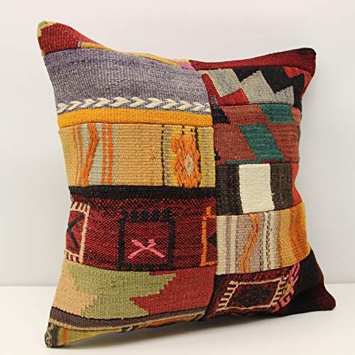 Patchwork kilim pillow cover 18x18 inch kilim pillow cover 18x18 inch