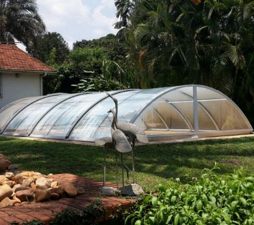 Curved Polycarbonate Sheet A Better Option For Roofing Excelite Plas Pool Screen Enclosure Swimming Pool Enclosures Pool Enclosures