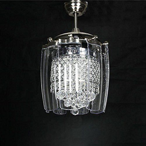 COLORLED Crystal Taking Off 48-Inch Remote Invisible Mute Ceiling Fan Light for Home Decoration Simple Modern Bedroom Living Room Fan Chandelier COLORLED Crystal Taking Off 48-Inch Remote Invisible Mute Ceiling Fan Light for Home Decoration Simple Modern Bedroom Living Room Fan Chandelier