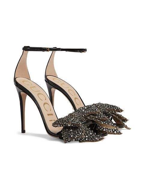Gucci Sandália De Couro Com Laço Removível - Farfetch | Sandalias de couro, Calcanhar, Couro envernizado