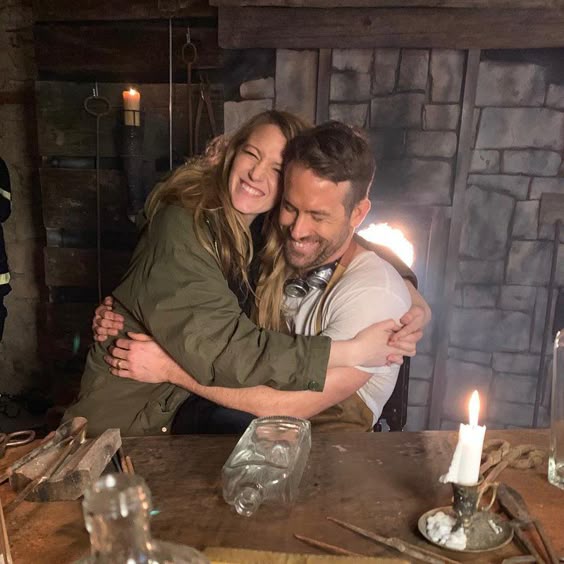 Ryan Reynolds Cuddles Up with Blake Lively on Set — and She Serves as Photographer!