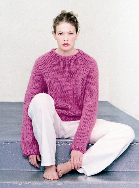 Little Knits Lopi Free Downloadable Pattern - Pink Pullover