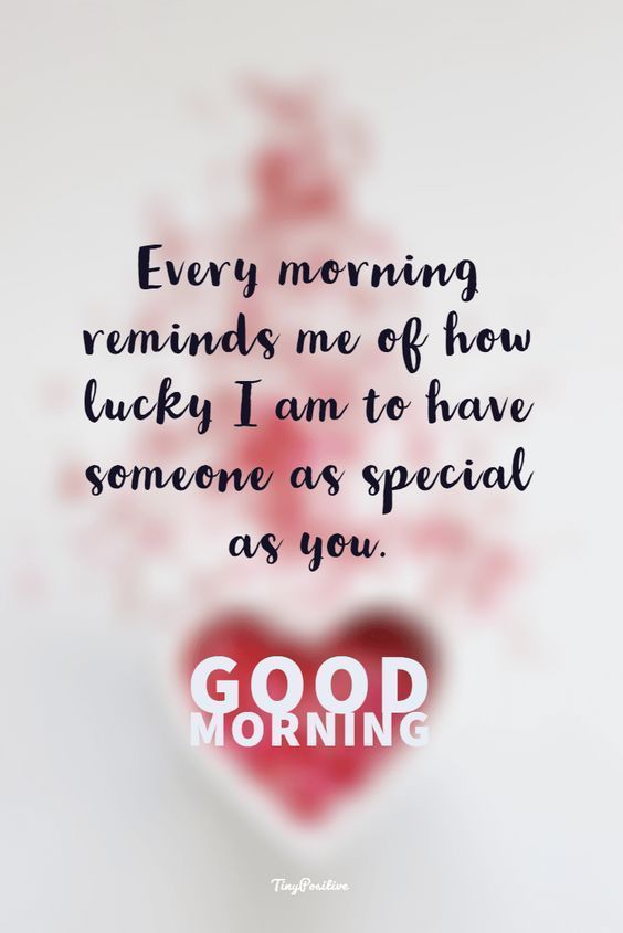Every Morning Reminds Me of How Lucky I am Have You