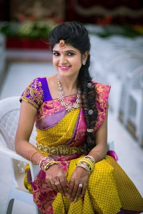South Indian Bridal South Indian Wedding Hairstyles Indian Bride Makeup Indian Bridal Hairstyles