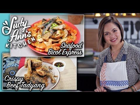 Judy Ann S Kitchen 13 Ep 4 Seafood Bicol Express Crispy Beef Tadyang Pinoy Favorites Youtube Crispy Beef Seafood Bicol