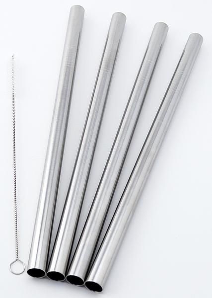 Drinking Straw Reusable Metal Straw Set Bubble Milk Tea Straws Heart-shaped