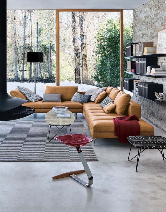 Sofa da thật phong cách hiện đại, mua sofa da ở đâu?