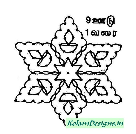 Karthigai deepam kolam, lamp