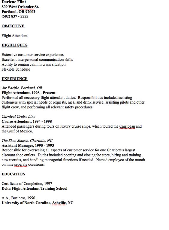 Example of Flight Attendant Resume - http\/\/resumesdesign - welding resume Example of Flight Attendant Resume - http\/\/resumesdesign - welding resume