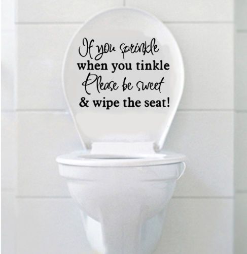 Toilet Seat Vinyl Sticker Humorous/Bathroom Themed KEEP THIS TOILET TIDY Toilet Seat Vinyl Sticker Humorous/Bathroom Themed KEEP THIS TOILET TIDY
