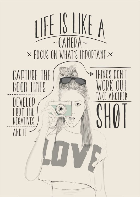 LIFE IS LIKE A CAMERA FOCUS Inspirational POSTER A4 High Quality Print Sign