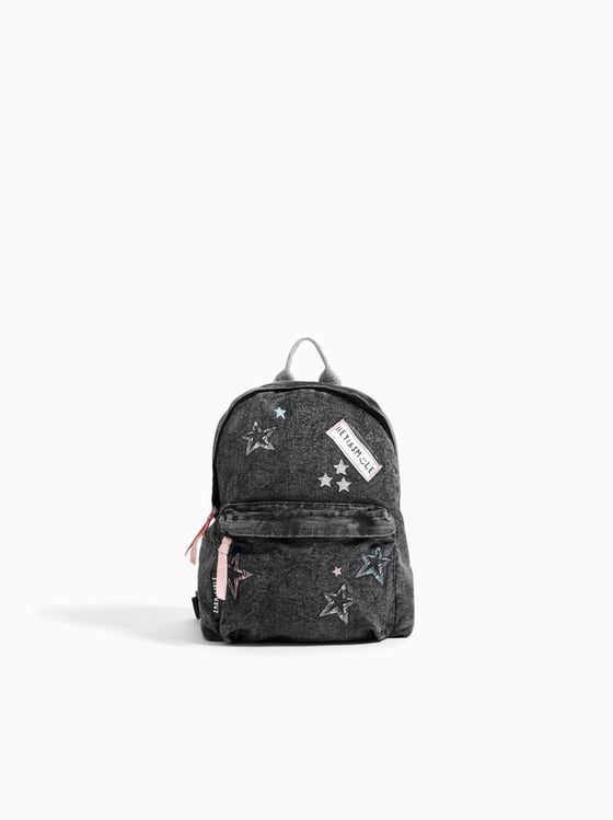 MOCHILA DENIM APLIQUES