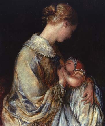 The Young Mother, 1845 Charles West Cope