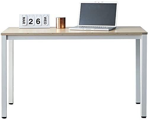 Designers and Entrepreneurs Large Desktop with Sturdy Metal Frame SOFSYS 55.1 Computer Writing Desk Workstation Table Home Office Design for Video Gaming Oak//White