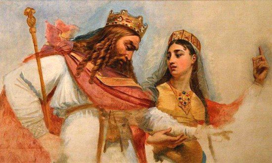 Première entrevue du roi Clovis et de Clotilde à Villery, dans l\'Aube