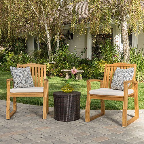 Tampa Outdoors Acacia Wood 3 Piece Set With Round Wicker Table Decor Outdoor Sofa Sets Patio Furniture Outdoor Sofa Sets Patio Furniture, Outdoor Furniture Tampa