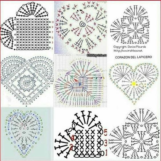 Bom dia! Vários gráficos de corações.❤️❤️❤️ #crochet #crochetaddict #crocheting #crochetlove #crochetersofinstagram #croche #crocheted #heart #heartcrochet #heartcrochetpattern #coracao #pugliese #pugliesecrochê