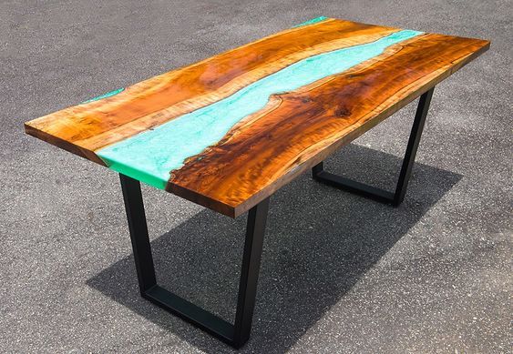 Anleitung: Epoxidharz Tisch aus Holz selber machen | Selber Anleitung: Epoxidharz Tisch aus Holz selber machen | Selber