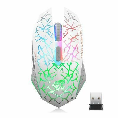 2.4GHz Wireless Mouse USB Rechargeable Gaming Mouse for Laptop Desktop Computer