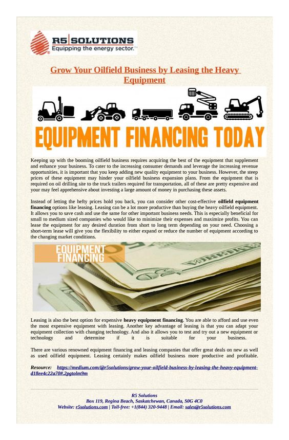 Heavy Equipment Financing \ Leasing For Oilfield Services - equipment lease form Heavy Equipment Financing \ Leasing For Oilfield Services - equipment lease form
