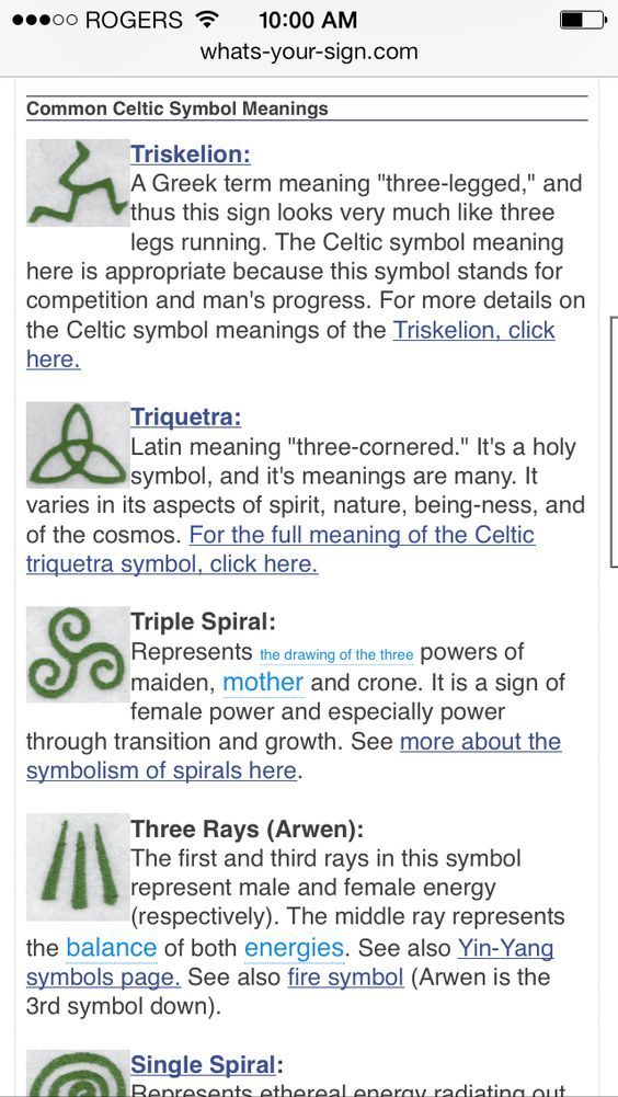 Celtic symbols. River is obsessed with spirals right now...