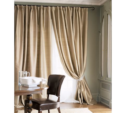 Wheat Dupioni Silk Pole Pocket D Pottery Barn Ds Curtains Home Curtain Decor Pottery Barn Ds Curtains, Silk Dupioni Curtains Pottery Barn