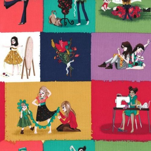 Michael Miller Fabric Springtime In Paris Multi HALF METRE
