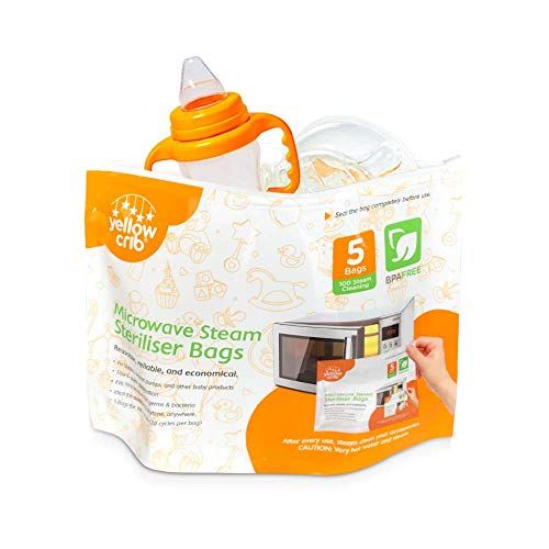 Microwave Steam Sterilizer Bag 5 Pcs 100 Safe Easy Ziplock Microwave Steam Sterilizer Bag 5 Pcs