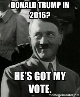 emily's virtual rocket column donald trump's war on his own f911206626bf00fde602b03aa5be0e7a hitler meme aryan race emily's virtual rocket column donald trump's war on his own,Dump Trump Meme