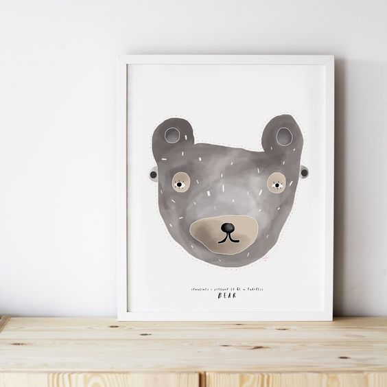 Image of ART PRINT | FEARLESS BEAR MASK