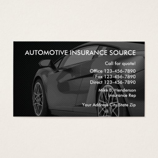 Auto Insurance Agent Business Cards Zazzle Com In 2020 With Images