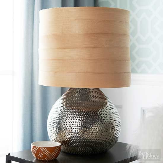 It's a cinch to refinish an old lampshade! Simply wrap wood target | White lamp shade, Diy lamp shade, Lamp shade