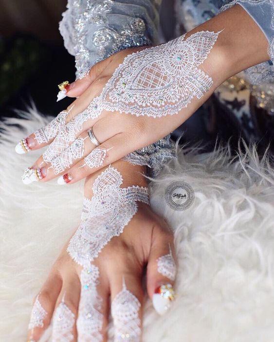 Gambar Motif Henna Putih Gambar Motif Henna Putih