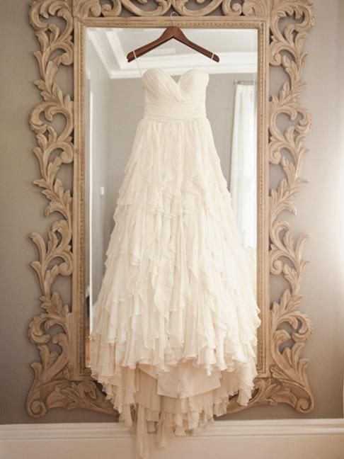 Shabby Chic Soft Chiffon Layers Wedding Dress Wedding Dresses