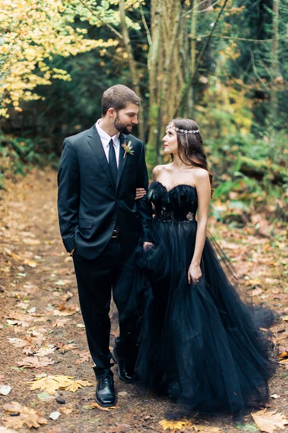 a Black Wedding Dress
