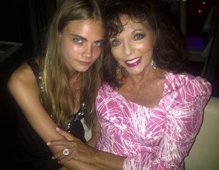 Joan Collins is her godmother. | 21 Things You Didn\'t Know About Cara Delevingne