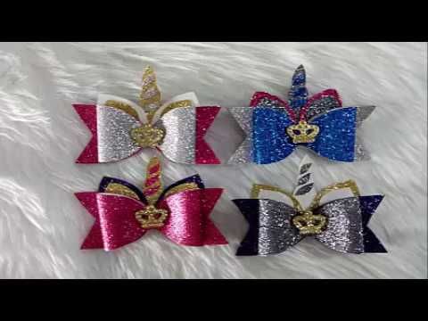 Cotton Bow Clip with Sequin Sequin Hair Bow in Green Pig Tail Bow Set
