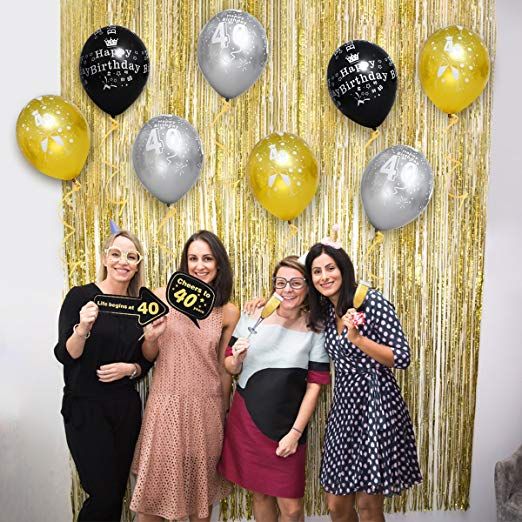 9 99 Amazon Com Unomor 40th Birthday Decorations With 40th