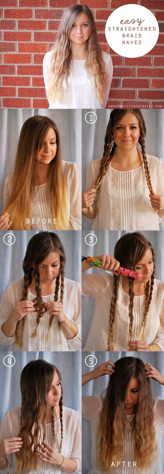 tutorial straightened braid waves hair styles long hair styles braided waves