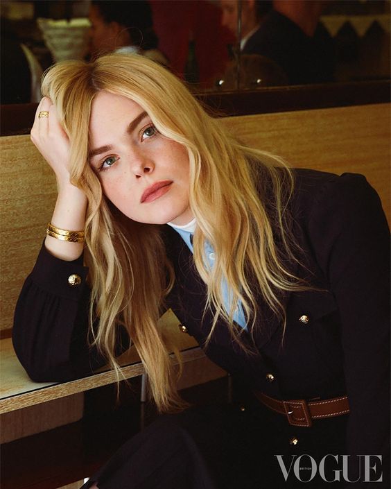 Elle Fanning on Instagram: “📸: @GregWilliamsPhotography 👗: @DenaGia 💇🏼\u200d♀️: @AnnaCofone 💄: @ErinAyanianMonroe Thank you @JillDemling and @Edward_Enninful for letting…”